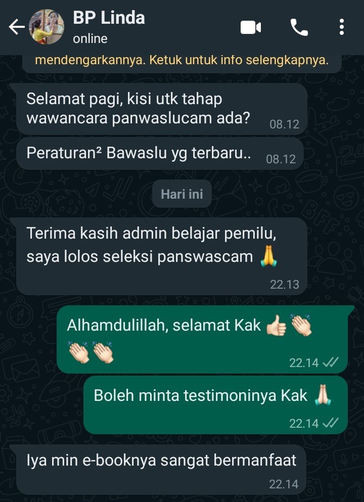 Testimoni Belajar Pemilu